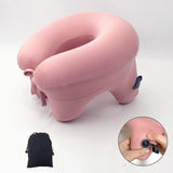 Maxbell Automatic Inflatable Pillow Office Napping Pillow for Airplane Office Hiking gray