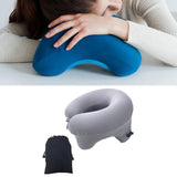 Maxbell Automatic Inflatable Pillow Office Napping Pillow for Airplane Office Hiking gray