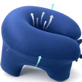 Maxbell Automatic Inflatable Pillow Office Napping Pillow for Airplane Office Hiking gray