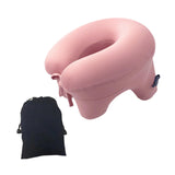 Maxbell Automatic Inflatable Pillow Office Napping Pillow for Airplane Office Hiking pink