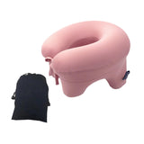 Maxbell Automatic Inflatable Pillow Office Napping Pillow for Airplane Office Hiking pink