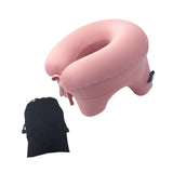 Maxbell Automatic Inflatable Pillow Office Napping Pillow for Airplane Office Hiking pink