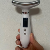 Maxbell Face and Neck Massager Portable Skin Lifting Massager for Beauty Travel Home White