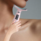 Maxbell Face and Neck Massager Portable Skin Lifting Massager for Beauty Travel Home Pink