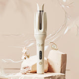 Maxbell 28mm Automatic Hair Curler Self Rotating Curling Iron for Ladies Girls Women light yellow