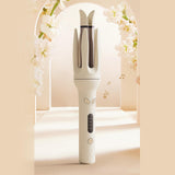 Maxbell 28mm Automatic Hair Curler Self Rotating Curling Iron for Ladies Girls Women light yellow