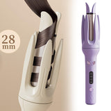Maxbell 28mm Automatic Hair Curler Self Rotating Curling Iron for Ladies Girls Women violet