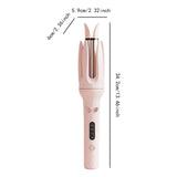 Maxbell 28mm Automatic Hair Curler Self Rotating Curling Iron for Ladies Girls Women pink