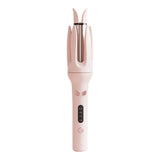 Maxbell 28mm Automatic Hair Curler Self Rotating Curling Iron for Ladies Girls Women pink