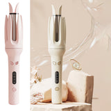 Maxbell 28mm Automatic Hair Curler Self Rotating Curling Iron for Ladies Girls Women pink