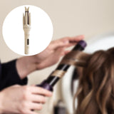 Maxbell Automatic Hair Curler Multipurpose 4 Temperature Adjustable for Girls Travel light yellow