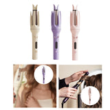 Maxbell Automatic Hair Curler Multipurpose 4 Temperature Adjustable for Girls Travel light yellow