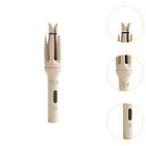 Maxbell Automatic Hair Curler Multipurpose 4 Temperature Adjustable for Girls Travel light yellow