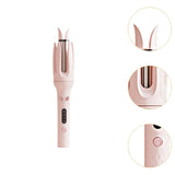 Maxbell Automatic Hair Curler Multipurpose 4 Temperature Adjustable for Girls Travel pink