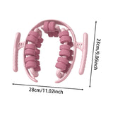 Maxbell Massage Roller 360° Portable Anti Slip Muscles Roller for Calf Thigh Exercise Pink