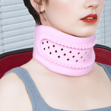 Maxbell Neck Brace 360 Degree Wrap Adjustable Neck Support for Home Women Men Office pink