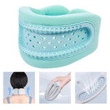 Maxbell Neck Brace 360 Degree Wrap Adjustable Neck Support for Home Women Men Office blue