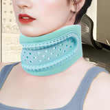 Maxbell Neck Brace 360 Degree Wrap Adjustable Neck Support for Home Women Men Office blue