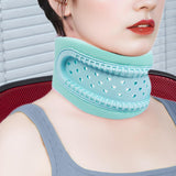 Maxbell Neck Brace 360 Degree Wrap Adjustable Neck Support for Home Women Men Office blue