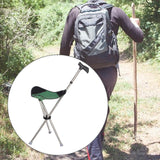 Maxbell Cane with Seat Walking Rest Portable Travel Lightweight for Sitting Foldable Green