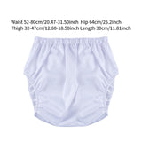 Maxbell Adults Diaper Cover Breathable Washable for Women Men Comfortable Protection S White
