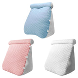 Maxbell Wedge Pillow Headboard for Sitting up, Reading or Working Support Triangular blue
