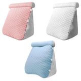 Maxbell Wedge Pillow Headboard for Sitting up, Reading or Working Support Triangular blue