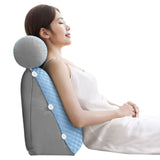 Maxbell Wedge Pillow Headboard for Sitting up, Reading or Working Support Triangular blue