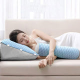 Maxbell Wedge Pillow Headboard for Sitting up, Reading or Working Support Triangular blue