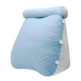 Maxbell Wedge Pillow Headboard for Sitting up, Reading or Working Support Triangular blue