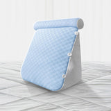 Maxbell Wedge Pillow Headboard for Sitting up, Reading or Working Support Triangular blue