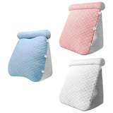 Maxbell Wedge Pillow Headboard for Sitting up, Reading or Working Support Triangular blue