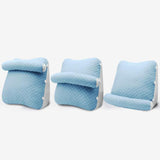 Maxbell Wedge Pillow Headboard for Sitting up, Reading or Working Support Triangular blue