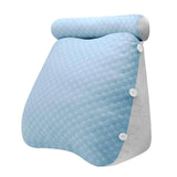 Maxbell Wedge Pillow Headboard for Sitting up, Reading or Working Support Triangular blue
