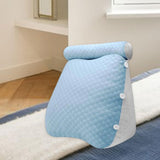 Maxbell Wedge Pillow Headboard for Sitting up, Reading or Working Support Triangular blue