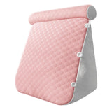 Maxbell Wedge Pillow Headboard for Sitting up, Reading or Working Support Triangular pink