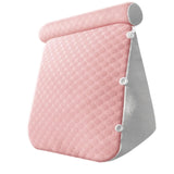 Maxbell Wedge Pillow Headboard for Sitting up, Reading or Working Support Triangular pink