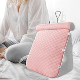 Maxbell Wedge Pillow Headboard for Sitting up, Reading or Working Support Triangular pink