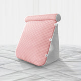 Maxbell Wedge Pillow Headboard for Sitting up, Reading or Working Support Triangular pink