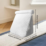 Maxbell Wedge Pillow Headboard for Sitting up, Reading or Working Support Triangular grey