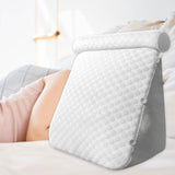 Maxbell Wedge Pillow Headboard for Sitting up, Reading or Working Support Triangular grey