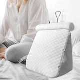Maxbell Wedge Pillow Headboard for Sitting up, Reading or Working Support Triangular grey