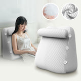 Maxbell Wedge Pillow Headboard for Sitting up, Reading or Working Support Triangular grey