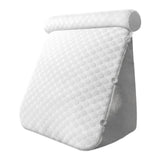 Maxbell Wedge Pillow Headboard for Sitting up, Reading or Working Support Triangular grey