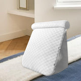 Maxbell Wedge Pillow Headboard for Sitting up, Reading or Working Support Triangular grey