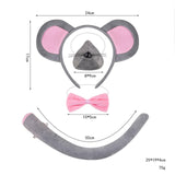 Maxbell Mouse Costume Kids Dress up Cosplay Props Cute Little Mouse Cartoon Hairband Style A