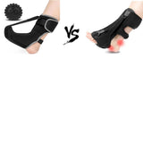 Maxbell Plantar Fasciitis Night Splint Sock for Women Men Simple Assembly Black Soft