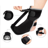 Maxbell Plantar Fasciitis Night Splint Sock for Women Men Simple Assembly Black Soft