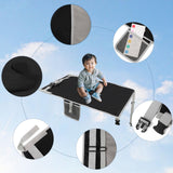 Maxbell Kids Airplane Footrest Airplane Foot Hammock Non Slip Airplane Seat Extender Black