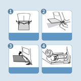 Maxbell Kids Airplane Footrest Airplane Foot Hammock Non Slip Airplane Seat Extender Black